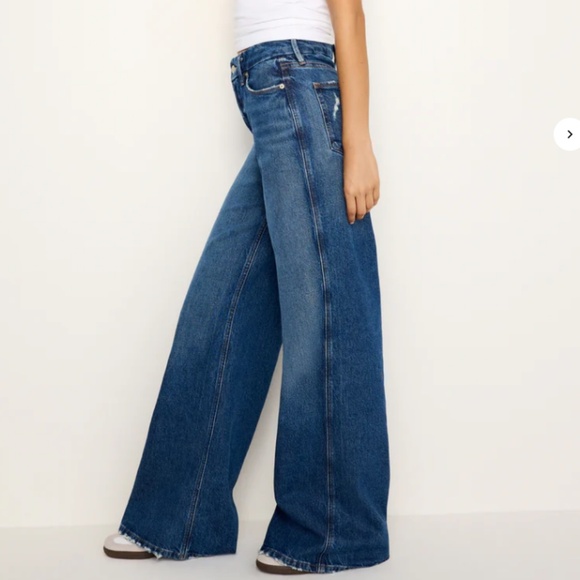 Women's GOOD AMERICAN Good 90's Relaxed Fit Straight Jeans - Picture 6 of 10